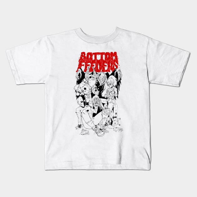 Bottom Feeders (white shirt) Kids T-Shirt by RobS